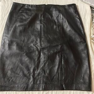 Express 90s vintage high waisted soft leather skirt.